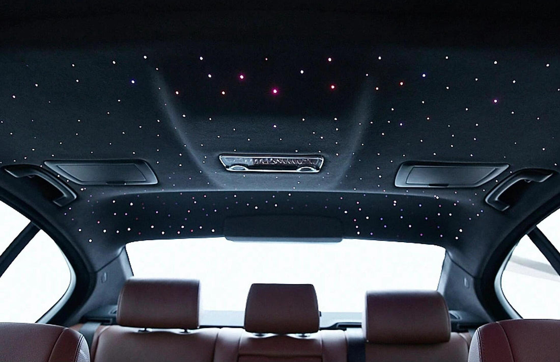 How does the starlight headliner technology work in terms of the fiber optic lighting?