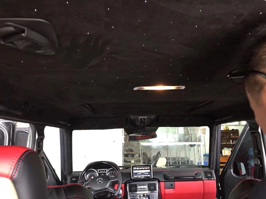 Mercedes-Benz G63 Car Interior - The Ultimate Upgrade with Suede Leather and Star Headliner Kit Ambient Lighting