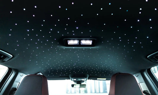 The Volkswagen Golf is equipped with a starlight roof, which injects soul into the car!