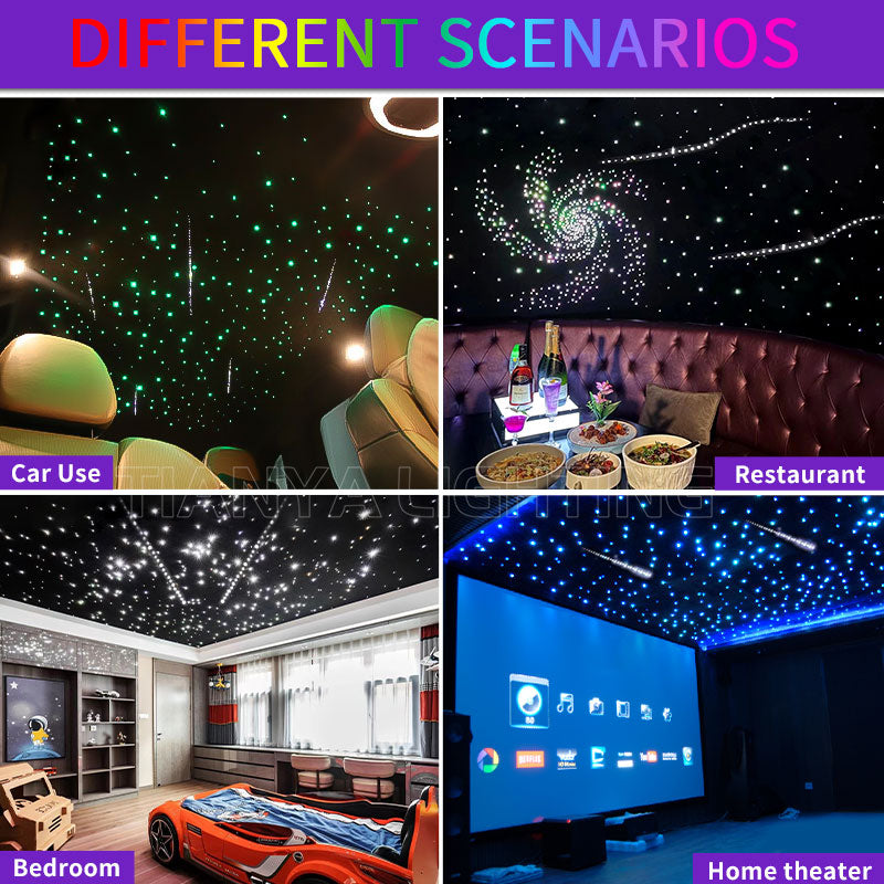 Led fiber optic star deals ceiling light kit