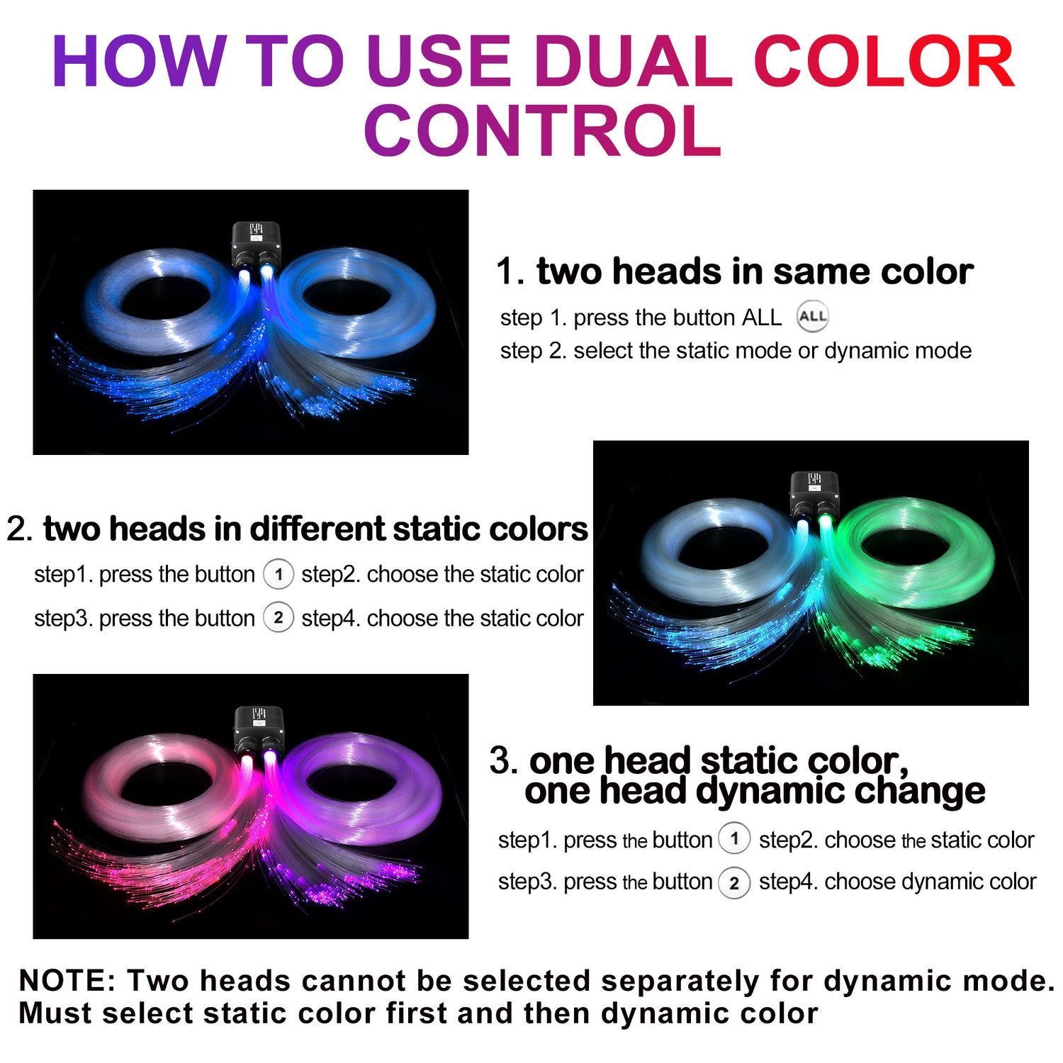 How to use dual color control