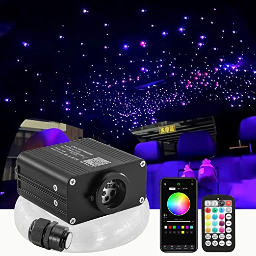 New Upgraded Twinkle RGBW Starlight Headliner Kit for Car/Home Use,Star lights with APP/RF Remote Music Mode